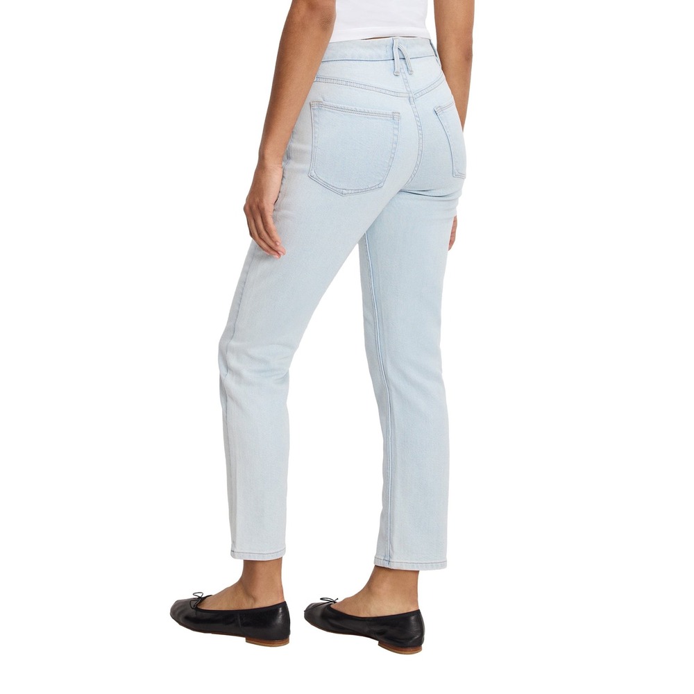 Good‎ American Good Straight High Rise Jeans Light Blue Wash Size 6/28 - Picture 3 of 12